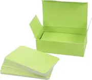 ULTECHNOVO 100pcs English Learning Cards Index Cards Business Cards Blank Cards White Message Cards Round Corner Note Cards Mini Note Cards Blank Word Cards Cards Blank Green