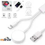 2 in 1 Fast Charging Cable For Apple iPhone Watch iWatch 765432 Magnetic Charger