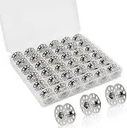 BetyBedy 36Pcs Metal Bobbins with Bobbin Case, Sewing Machine Bobbins for Craft Sewing, Metal Bobbins Set for Bro-Ther/Baby-Lock/Jano-me/El-na/Sin-ger, Sewing Machine Accessories