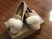 NIB UGG Women’s KALEY WISP SUEDE/ SHEEPSKIN MOCCASIN LOAFERS ARROYO US 6