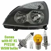 Renault Clio Mk2 Hatchback 2001-2005 Grey Headlight Lamp Passenger Side & Bulbs