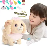 Puppy Toys - Interactive Golden Retriever Plush, Walks, Barks, Wags Tail, for Ki