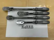 Snap-on Tools NEW 4pc DT GREY Hard Handle 3/8" Drive Fixed Flex Ratchet Lot Set