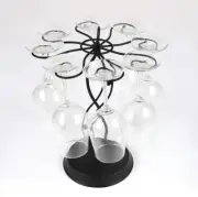 HomeRoots Wine 8-Glass Holder, Freestanding Countertop Stemware Glass Holder