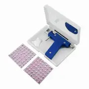 Ear Piercing Tools Kit Nose Navel Gun Machine With 98 Pcs Studs Set Blue
