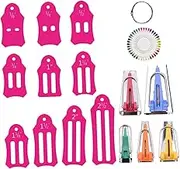 Beatifufu 1Set Fabric Sewing Maker with Bias Tape Makers Pearlized Pin Tray for Quilting Dressmaking DIY Crafts