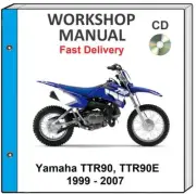 YAMAHA TTR90 TTR90E 1999 - 2007 SERVICE REPAIR SHOP MANUAL CD
