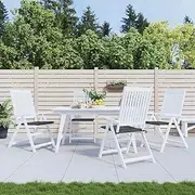 Garden Chair Cushions for Dining, Kitchen, & Outdoor Chairs - 4 pcs Anthracite Oxford Fabric with Ties & Water Repellent Pads