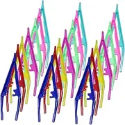 30Pcs Eyebrow Tweezers Portable Plastic Eyebrow Clips for Shaping and Trimming Lightweight Beauty Tool for Salon and Home Use for Men and Women