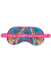 Jessica Russell Flint G Is For Giraffe Silk eye Mask - Purple - One Size One Size