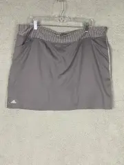 Adidas Skort Women's Size XL Rangewear 16.5'' Golf Tennis Pull on Gray Skirt