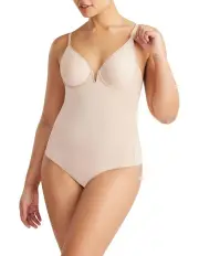 [Nancy Ganz] Sheer Infinity Body Suit in Warm Taupe