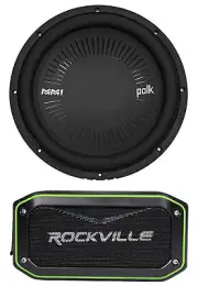 Polk Audio MM 1242 SVC 12” 1260 Watt Car Audio Subwoofer Sub + Speaker