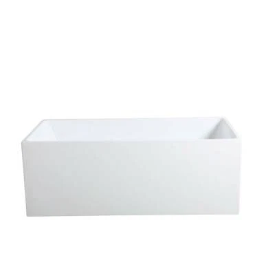 THBT 1000-1700mm Bath Tub Gloss or Matte White Corner Back to Wall Acrylic