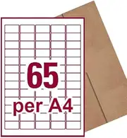 [65 Per Page] A4 Self Adhesive Address Labels Laser Inkjet Print Mailing Stickers Label 38.1 x 21.2mm 40 Sheets 2600 Labels