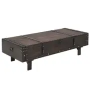 vidaXL Solid Wood Coffee Table Vintage Style Side Couch Trunk Storage Chest