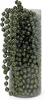 MIJOMA Pearl Garland - Elegant Pearl Band, Pearl Necklace & Decorative Bead Cord | Stylish Table Decoration, Christmas, Advent, Wedding | 8 mm Decorative Beads, 10 Metres (Rosemary)