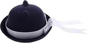 [FOMIYES] Elegant Adult Top Hat Cat Ear Tassels Graduation Hat Snowman Craft for Women's Fashion Dark Blue
