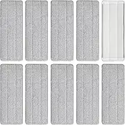 10 Pcs Microfibre Mop Pads, Mop Heads Replacement, Pad Washable Cloth Mat Dry/ Wet Pads, Mop Pads Fit for All Spray Mops Reveal Mops Washable Office Home Hardwood Marble Tiles Laminate(Grey)