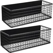 LOPUNER 2pcs Magnetic Fridge Organizers Moveable Kitchen Storage Racks for Beverage Cans for Fridge Sides Washers Microwaves Space Saving for Tidy Homes