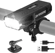 Bike Light Front 4000 Lumens – Aluminum Casing, IP65 Waterproof, USB-C Rechargeable, 6 Steady/Flash Modes, Quick Release Mount, DON PEREGRINO FX-4000 Bicycle Lights