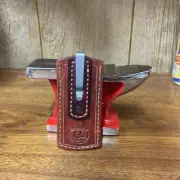 Leather Knife Slip Pocket Sheath With Clip Great For A Case Folding Knife