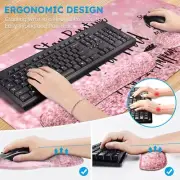 Gaming Mouse Pad Wrist Support Set 4in1 XXL Large Mousepad + Keyboard Desk Mat G