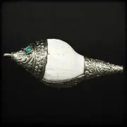 Nepal Jewelry Metal Conch Shell (SHANKHA) Powerful Ancient Healing Pendant