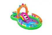 Bestway Playcentre Sing N Splash Pool Slide 2.95x1.90x1.37m Playground Inflatable Water Park Pretend Play Set Toys Outdoor Backyard Activity Centre