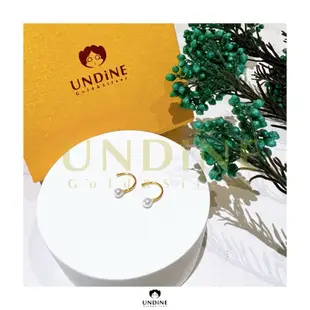 【UNDiNE】💫純金9999半圈不壓耳抗敏黃金耳環耳骨環 附銀樓保證卡 養洞防耳洞密合耳針耳骨耳窩Emas9999