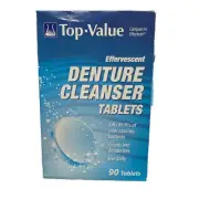 Top-Value Effervescent Denture Cleanser Tablets - 90 Tablet