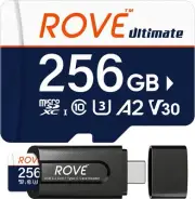 ROVE Ultimate Micro SD Card 256GB with USB 3.2 Type C Reader 170MB/s C10 U3 V30