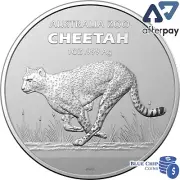 2021 $1 Australia Zoo Cheetah 1oz .999 Silver Bullion Coin in Capsule
