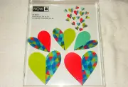 SET OF 18 UMBRA HEARTS WALL DECOR PEEL & STICK 3D EFFECT SCRAPBOOKING ART CRAFTS