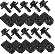 EXAOMBLE 20pcs U Clips Hardware Nuts Fasteners Kit for Car Body Panel Durable Spire U Clip Compatible with Various Car Models Stable and Secure Fastening for Enhanced Safety