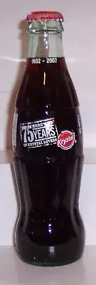 Coca-Cola Krystal Here's to 75 Years of Krystal Lovers Coke Bottle 1932 -2007