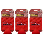 3x The Stubby Club Brock Magnetic Stubby Beverage/Drink Can Holder Cooler