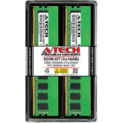 A-Tech 32GB Kit 2x 16GB 1Rx8 PC4-25600E ECC UDIMM DDR4 3200MHz Server Memory RAM