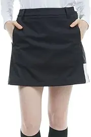 [アドミラル] Admiral Golf Women's Pants, Water Repellent Back Fleece, Bonded Culottes, Black, Black, S
