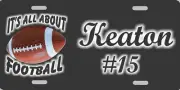Personalized Custom Football License Plate Add Your Name Number School Mascot