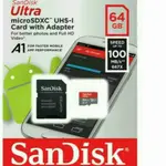 SANDISK MICRO SD 64GB 速度 80MBPS CLAS 10 記憶