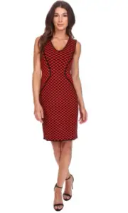 NYDJ Women Cecilia Sweater Dress Fiery Red Size 10