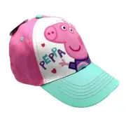 Hasbro Peppa Pig Kid's/Youth Baseball Hat~Adjustable Back~ Pink/White/Aqua ~ NWT