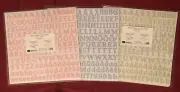 Creative Memories LARGE ABC/123 CLASSY Stickers BUBBLEGUM, CORNFLOWER, PISTACHIO