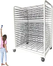 Art Classroom Drying Rack,Mobile Art Drying Rack,20 Shelve 4 Wheel Art Storage Racks,Suitable for Drawings Paintings Prints