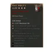 Diablo 4 Season 8 Mad Wolf's Glee 3GA 6 Druid Chest Armor Gear Equipment Item