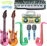 Inflatable Guitar Saxophone Microphone Balloons Musical Instrument Balloons Phot