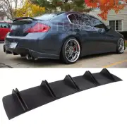 For Infiniti G37 G35 Sedan Rear Bumper Diffuser 5 Fins Spoiler Lip Splitter Wing