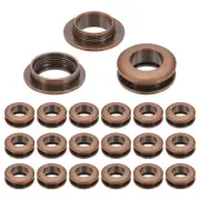 10mm(2/5 Inch) Brass Hole Eyelets, 20 Pcs Arc Surface Grommets, Red Bronze