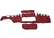 Bordeaux Dashboard Eco Leather Mats for MAN TGX 2007-2019 Truck without sensor